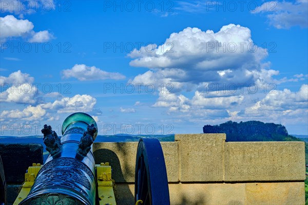 Historical cannon on the parapet