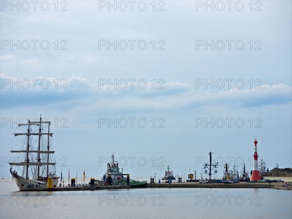 Tall ship Artemis at the Seebaederkaje.Bremerhaven