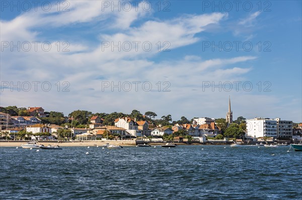 Town view with beach and promenade