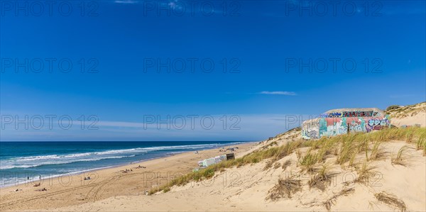 Atlantic Wall Bunker on the beach of Cap Ferret