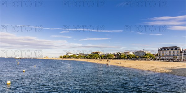 People on the beach and the seafront