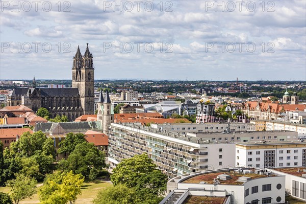 City centre with Magdeburg Cathedral