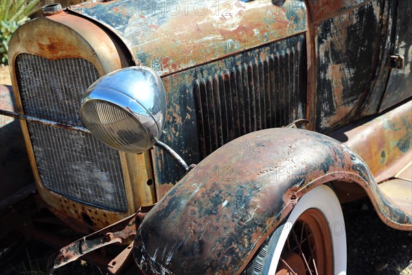 Vintage cars at the Hackberry General Store on historic Route 66. Kingman