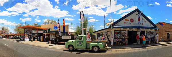 Western town in Seligman on historic Route 66 in the Wild West. Seligman