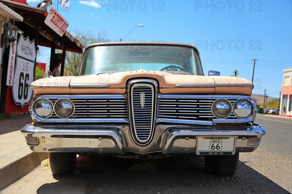 Western town in Seligman on historic Route 66 in the Wild West. Seligman