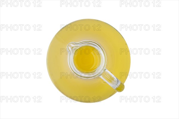 Top view of jug with vegetable oil