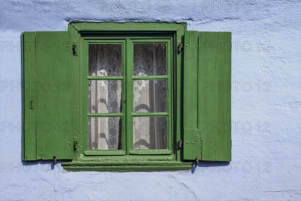 Blue house facade