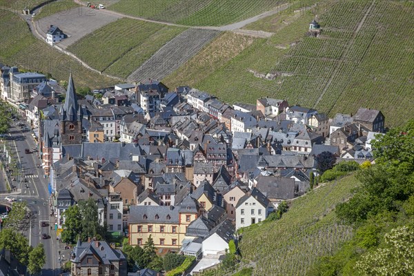 View from Landshut Castle over the Moselle Valley and the town