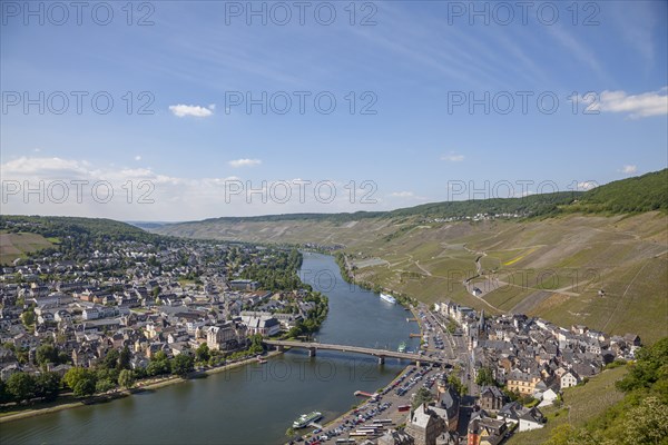 View from Landshut Castle over the Moselle Valley and the town