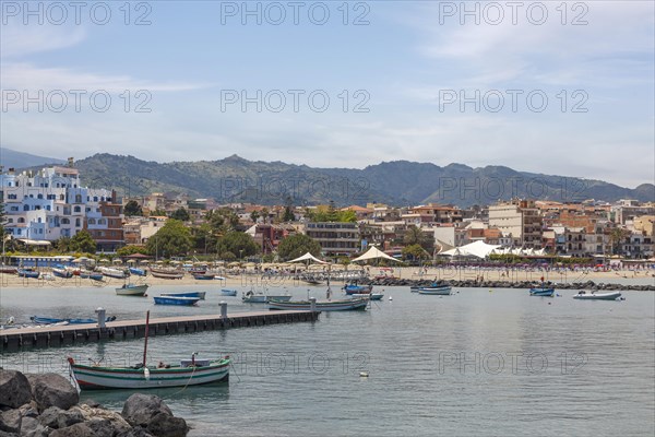 View of the seaside resort of Giardini-Naxos