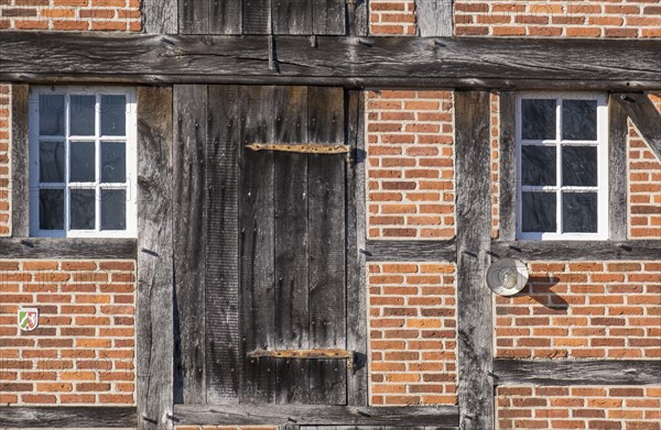 Half-timbering of a historic water mill