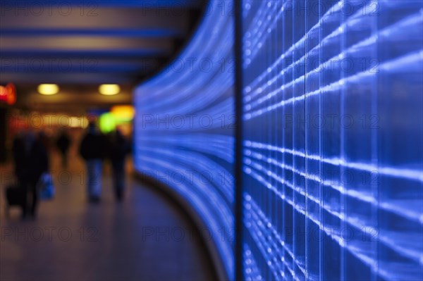 Passers-by in underground passage Passerelle