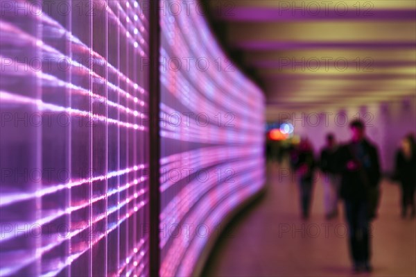 Passers-by in underground passage Passerelle