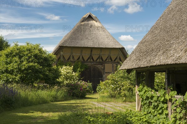 Thatched half-timbered house