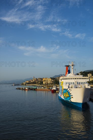 City view with ferry port