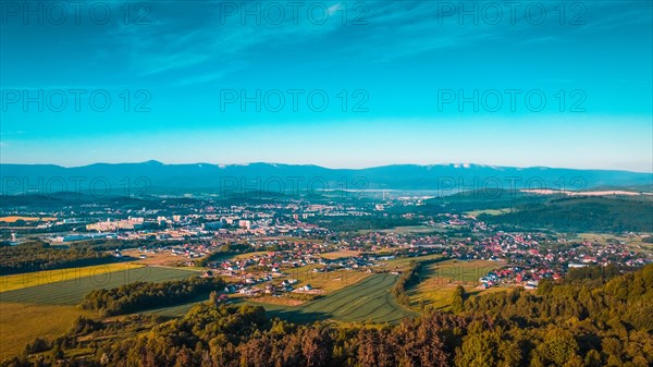 Aerial panorama of the city