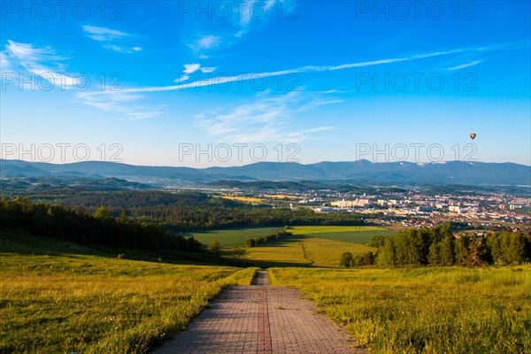 Beautiful view in the morning of the valley Jeleniogorska