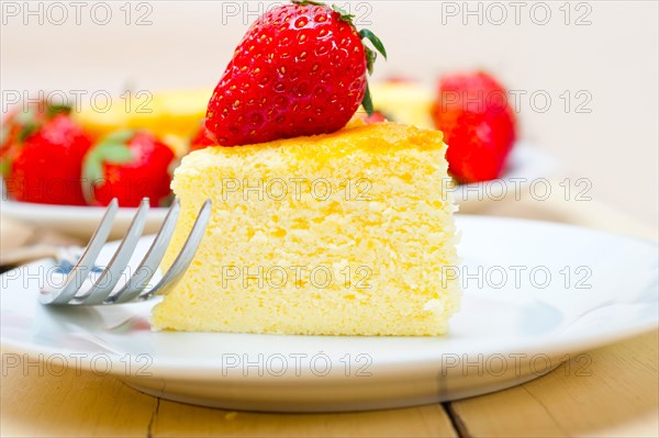 Heart shaped cheesecake with strawberryes ideal cake for valentine day