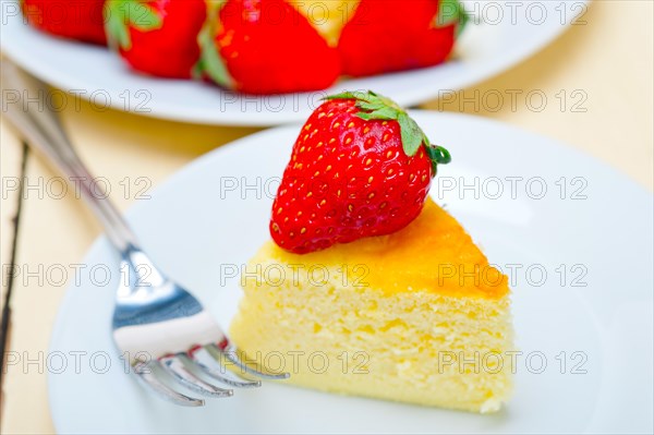 Heart shaped cheesecake with strawberryes ideal cake for valentine day