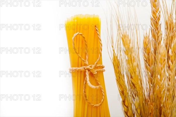 Organic Raw italian pasta and durum wheat grains crop