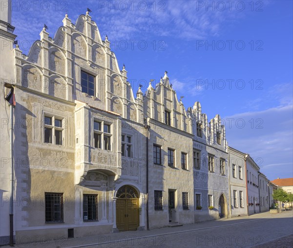 Historical old town with sgraffito houses