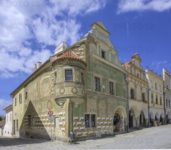 Renaissance and Baroque houses line the Zacharias von Neuhaus Market Square