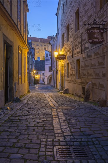 Alley in the old town in the evening