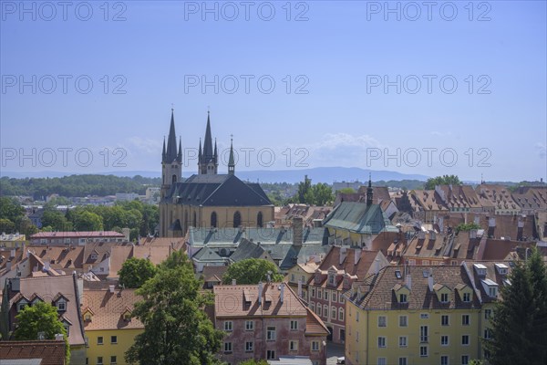 View from the tower of the Imperial Castle to the Church of St. Nicholas and St. Elisabeth