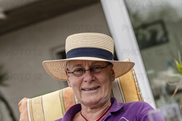 Woman with sun hat