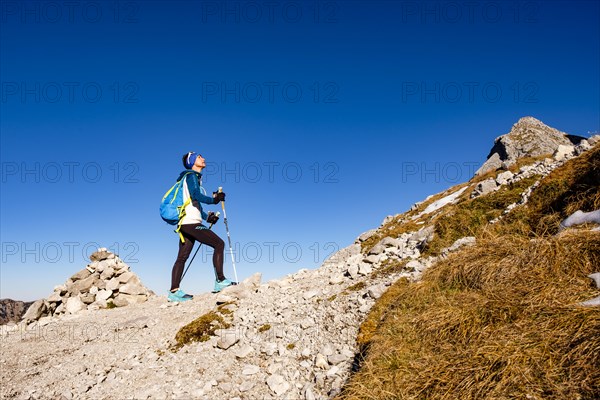 Mountaineer climbs to the top