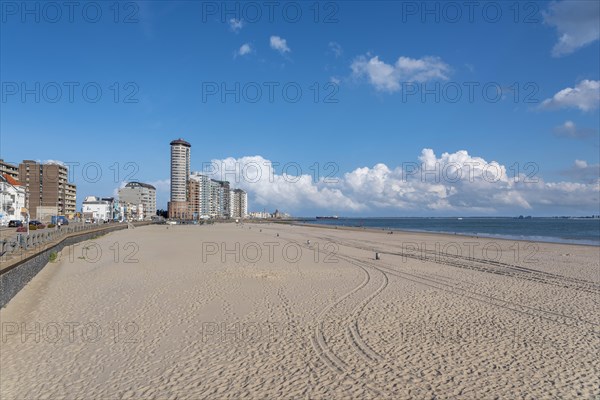 Beach and cityscape