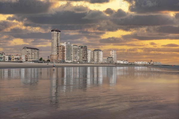 Beach and cityscape