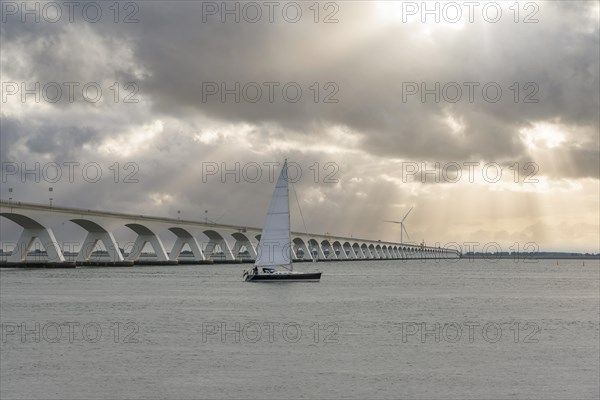 Zeeland Bridge in the Oosterschelde estuary