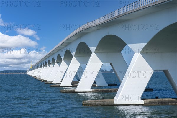 Zeeland Bridge in the Oosterschelde estuary