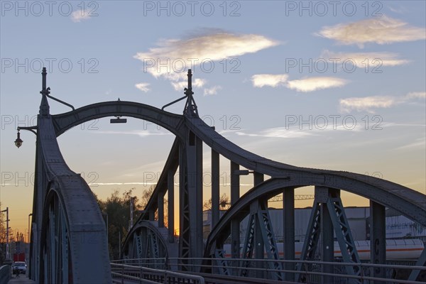 Historic swing bridge at Linner Rheinhafen