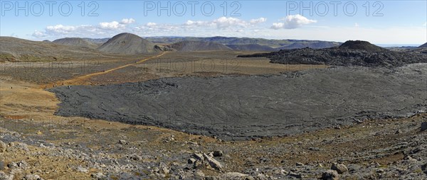 Solidified lava