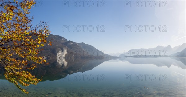 View of the Falkensteinwand at Lake Wolfgangsee