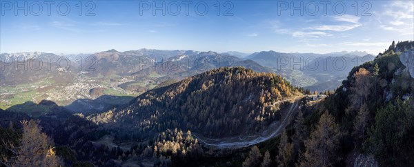 View of Bad Ischl and Bad Goisern from the Katrin mountain peak