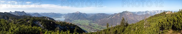 View from Berg Katrin in the Katergebirge to the Wolfgangsee