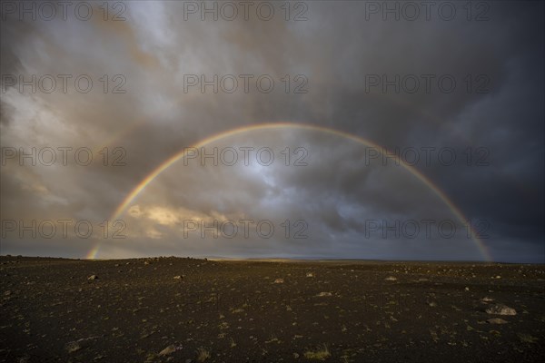 Double rainbow in the evening light