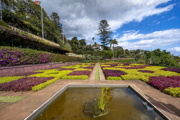 Flowerbeds planted as samples