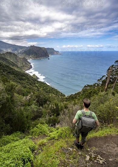 Hiker looking into the distance