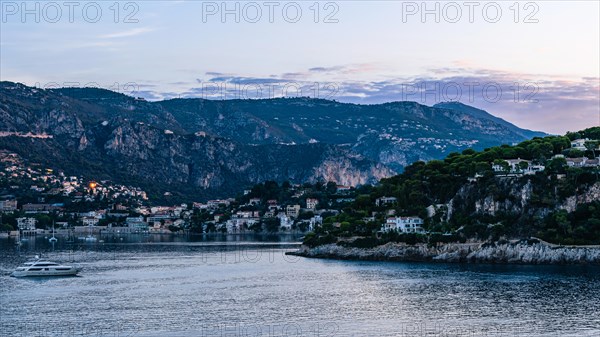 Sunrise over Harbor and Bay of Villefranche-sur-Mer