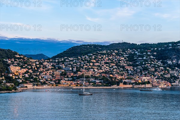 Sunrise over Harbor and Bay of Villefranche-sur-Mer