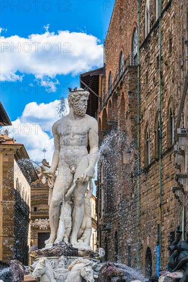 Fountain of Neptune in the Piazza della Signoria