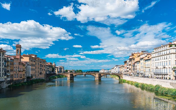 St Trinity Bridge from Ponte Vecchio over Arno River