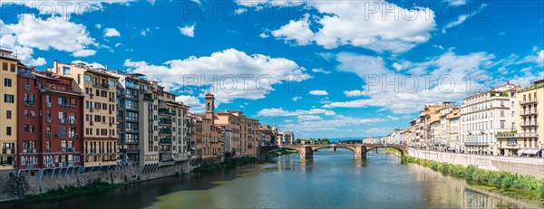 St Trinity Bridge from Ponte Vecchio over Arno River