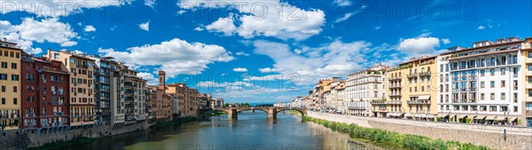 St Trinity Bridge from Ponte Vecchio over Arno River