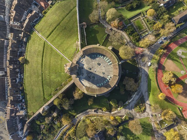 Top view of the Munot town fortress in Schaffhausen