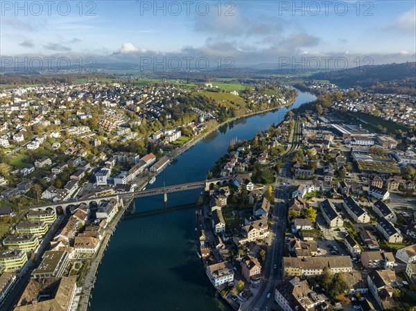 The Rhine separates Canton Schaffhausen and Canton Zurich